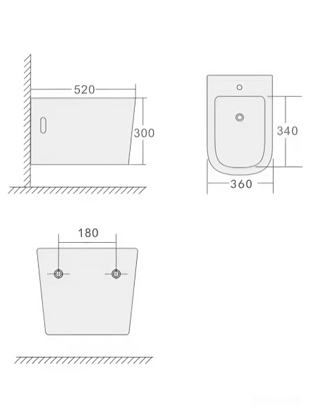 Биде подвесное Agger AT04310 белый